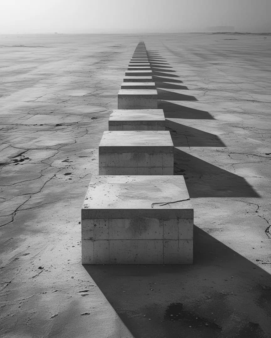 Material study: repeated concrete volumes