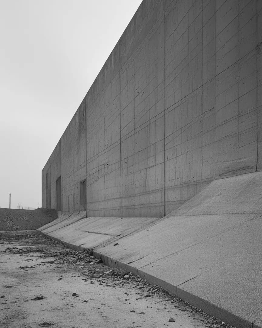 Material study: oblique concrete mass