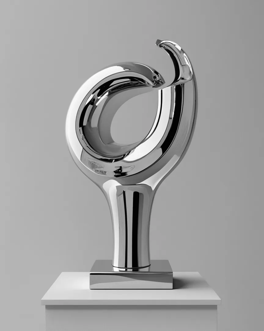 Material study: polished steel object