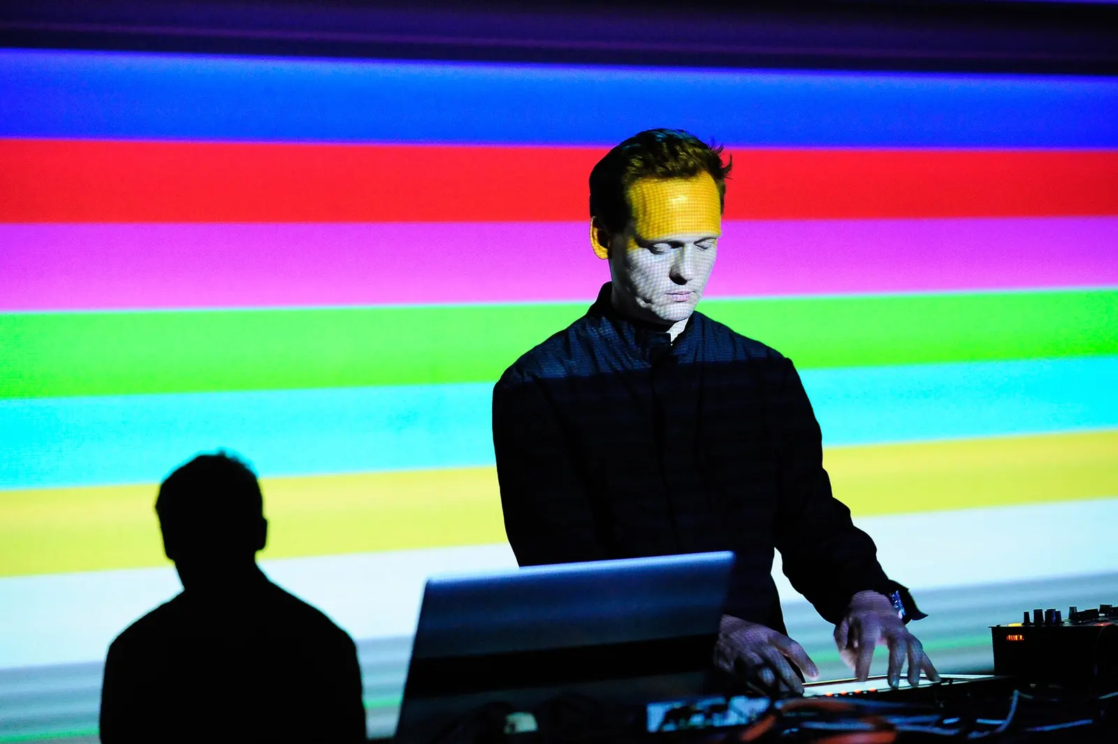 Carsten Nicolai performing, 2009.